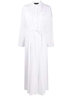 Federica Tosi платье-рубашка длины макси с поясом