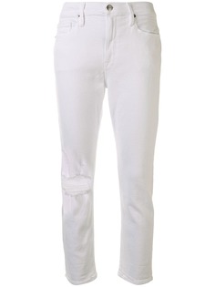 FRAME укороченные джинсы с эффектом потертости