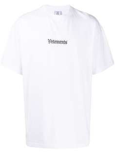 Vetements футболка с круглым вырезом и вышитым логотипом