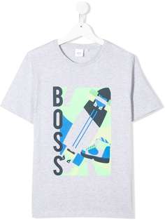 Boss Kids футболка с графичным логотипом