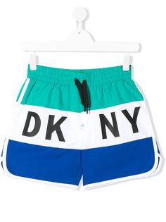 Dkny Kids плавки-шорты в стиле колор-блок с логотипом
