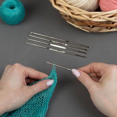 Набор двухсторонних крючков для вязания, d = 1-8 мм, 13 см, 5 шт Арт Узор