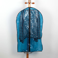 Чехол для одежды 60×87,5 см, полиэтилен, цвет синий Доляна