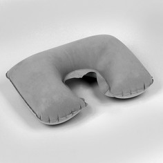 Подушка для шеи дорожная, надувная, 38 × 24 см, цвет серый Queen Fair