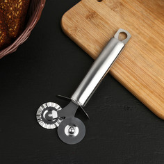 Нож для пиццы и теста steel, 410 сталь, 19 см Доляна