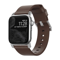 Ремешок Nomad Modern Strap 40/38mm, D.Brown/Silver (NM1A3RSM00)