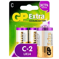 Батарея GP Extra Alkaline C (LR14), 2 шт (14AXNEW-2CR2) Extra Alkaline C (LR14), 2 шт (14AXNEW-2CR2)