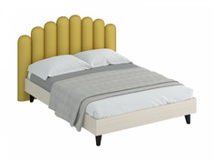 Кровать queen sharlotta (ogogo) желтый 180x122x217 см.