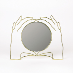 Зеркало настольное xeria (doiy) золотой 21x26x8 см.