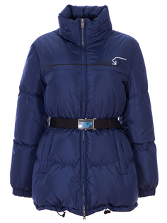 Пуховая куртка с поясом Prada