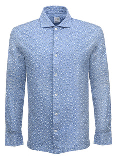 Хлопковая рубашка с принтом Barba