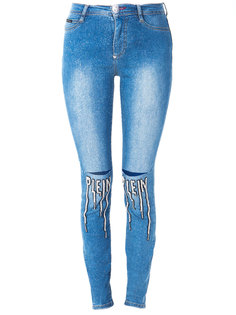 Джеггинсы со стразами Rock Philipp Plein