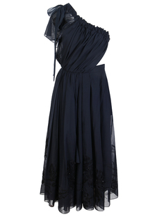 Платье с декором хлопковое Fendi