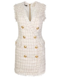 Платье-мини с запахом Balmain