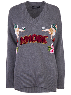 Кашемировый пуловер с декором Dolce & Gabbana