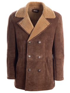 Пальто-бушлат из овчины Brunello Cucinelli