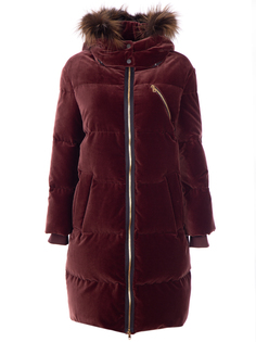 Стеганый пуховник с мехом Brunello Cucinelli
