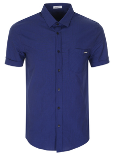 Рубашка хлопковая в клетку Dirk Bikkembergs