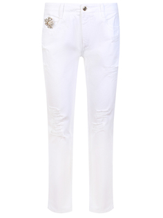 Белые джинсы с декором Ermanno Scervino