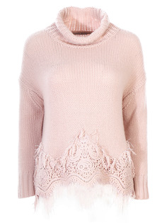 Кашемировый свитер с кружевом Ermanno Scervino