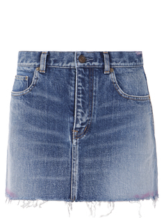 Джинсовая мини-юбка Saint Laurent