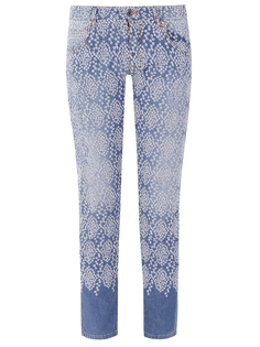 Укороченные джинсы с вышивкой Ermanno Scervino