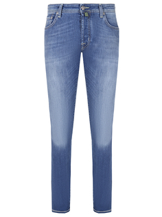 Джинсы хлопковые прямого кроя Jacob Cohen