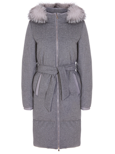 Удлиненный кашемировый пуховик Enrico Mandelli