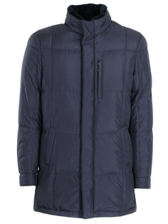 Пуховик стеганый с мехом бобра Enrico Mandelli