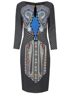 Платье трикотажное с принтом Etro