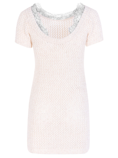 Шерстяное платье с кружевом Ermanno Scervino