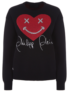 Пуловер трикотажный со стразами Philipp Plein