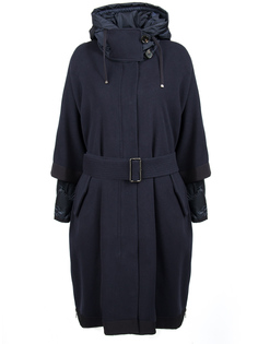 Комбинированное пальто C2-093-49736-80-57884 Синий Moncler