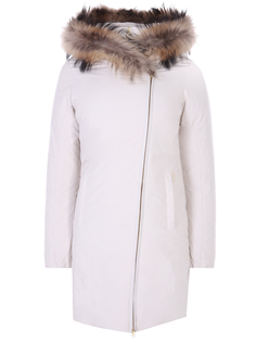 Пуховик с меховой отделкой Woolrich