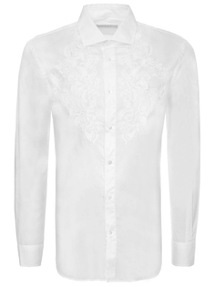 Рубашка хлопковая с шитьем Ermanno Scervino