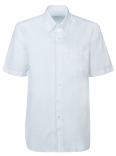 Рубашка с коротким рукавом 1273/ Белый Голубой/стр Zilli