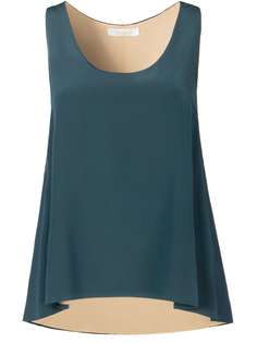 Шелковый топ 15sht14/т Синий Chloé