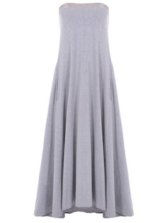 Хлопковое платье-бандо Brunello Cucinelli