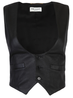 Кожаный жилет Saint Laurent