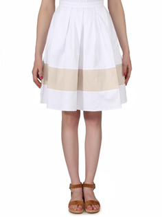 Юбка 4642-2-х цв/белый,бежевый Blumarine