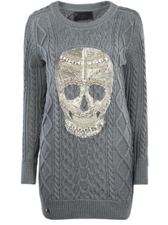 Платье-свитер с вышивкой Philipp Plein