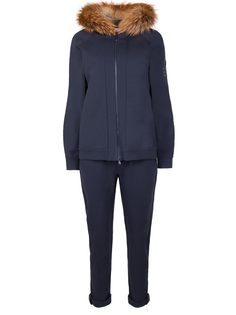 Хлопковый костюм с мехом Brunello Cucinelli