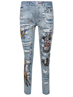 Джинсы с принтом Philipp Plein