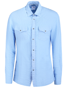 Однотонная рубашка Brunello Cucinelli