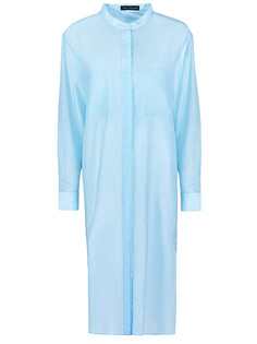 Хлопковое платье-туника IS18D9S Голубой/Рубашка Inna Honour