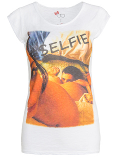 Хлопковая футболка S1818 Selfie sex Белый Bisibiglio