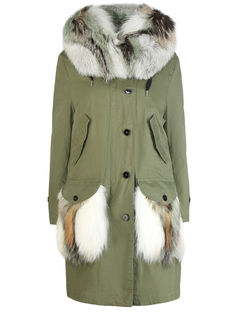 Теплая парка с мехом Ermanno Scervino