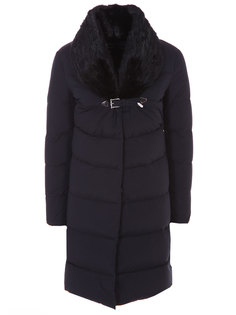 Пуховик стеганый с мехом норки Ermanno Scervino
