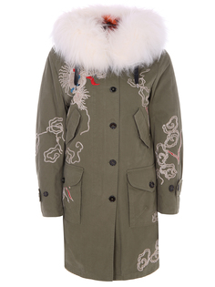 Парка с мехом и вышивкой Ermanno Scervino