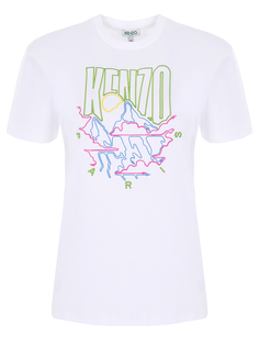 Хлопковая футболка с вышивкой Kenzo